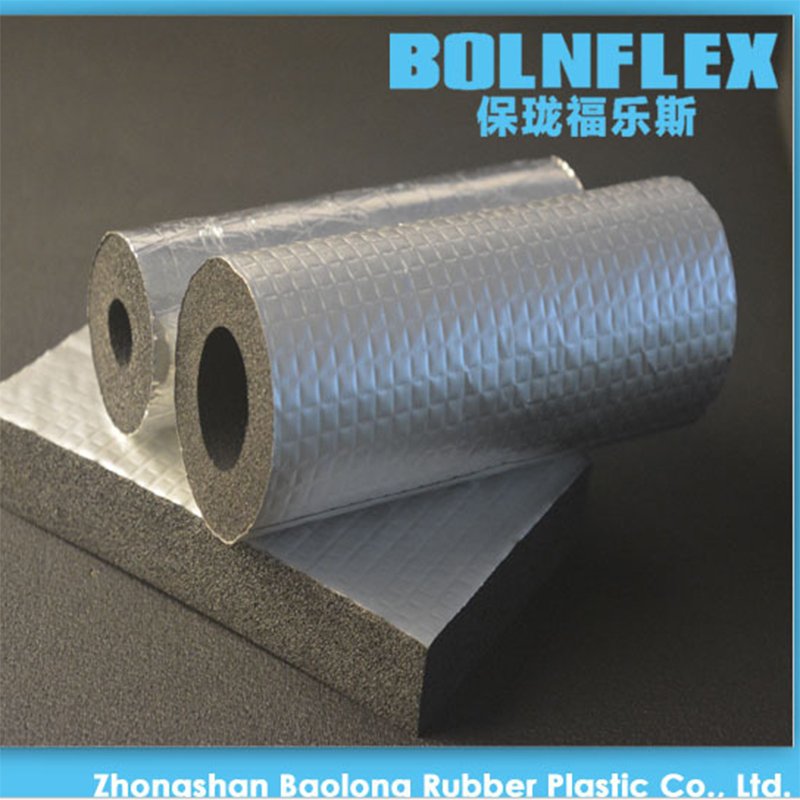 rubber foam thermal insulation pipe with aluminum